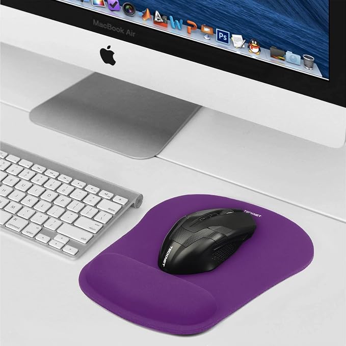TECKNET 2 Pack Mouse Pad with Wrist Support, Ergonomic Gaming Mouse Pad Pain