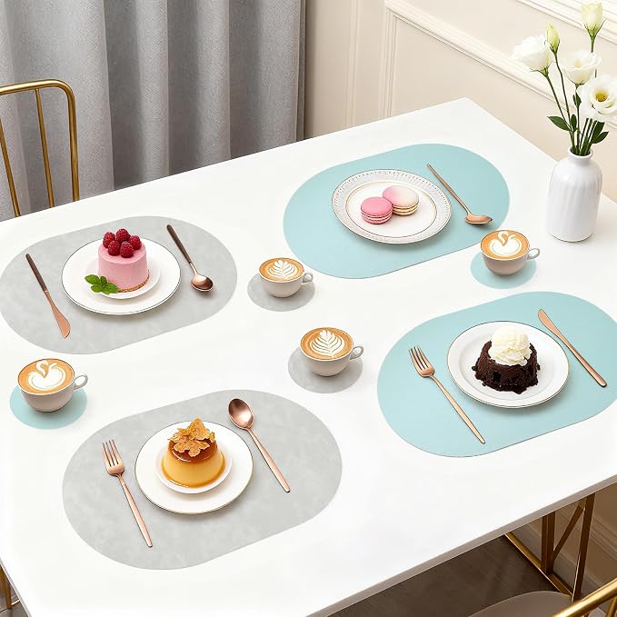 Faux Leather Placemats Set of 4