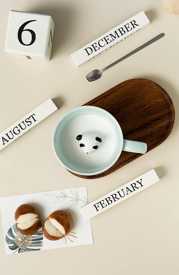 DIHOclub Panda Ceramic Cup Hidden 3D Animal Inside Mug, Cute Cartoon Handmade