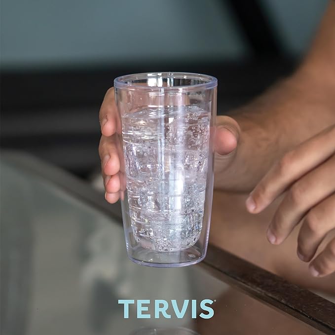 Tervis Clear & Colorful Lidded Made in USA Double Walled Insulated Tumbler