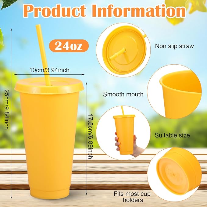 Honeydak 30 Pack Tumbler with Straw and Lid Bulk Cups