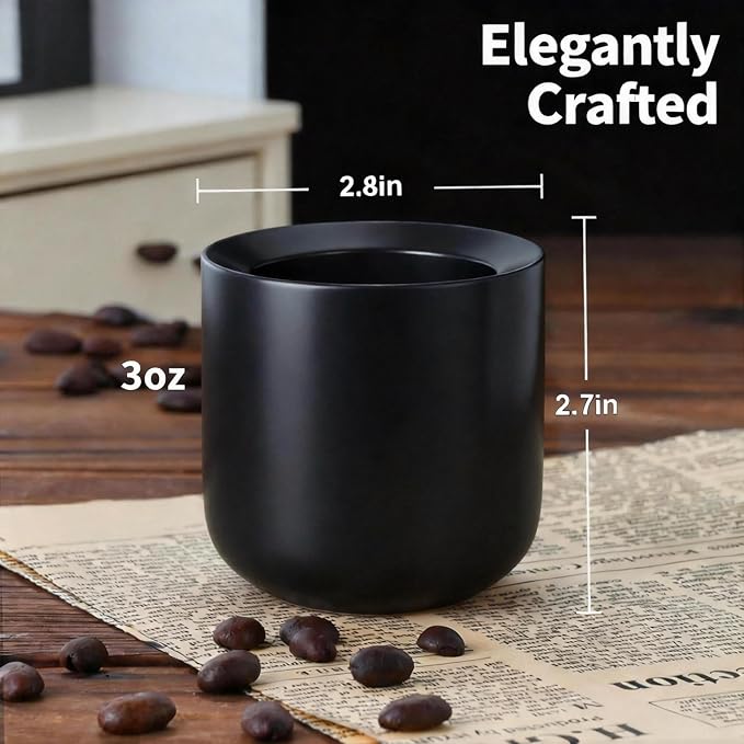 Espresso Cups Set of 2-3oz Demitasse Mugs Modern Thick Walled Durable Ceramic