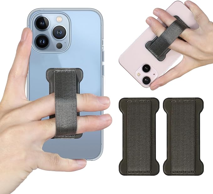 Phone Grip Holder for Hand, Universal Finger Strap Phone Holder, Finger Selfie