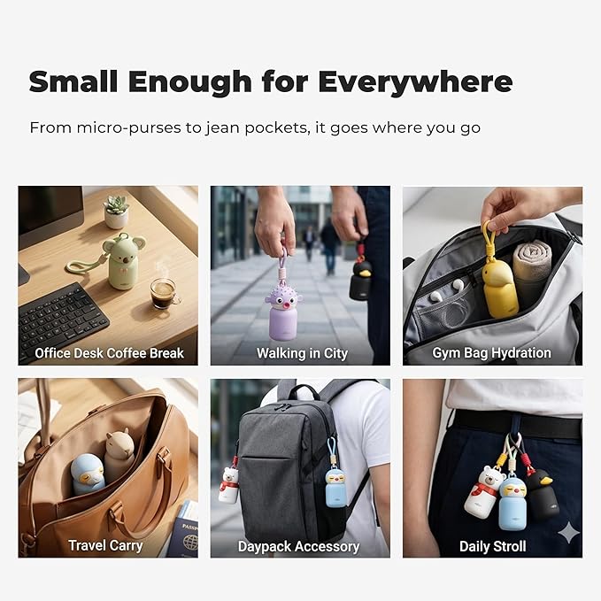 4.1oz Mini Insulated Water Bottle, Portable Coffee Cup, Small Travel Cup Vacuum