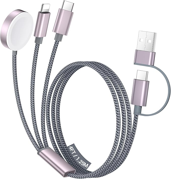 Temdan for Travel Essentials, 3 in 2 USB C Cable for Apple Watch Charger/iPhone