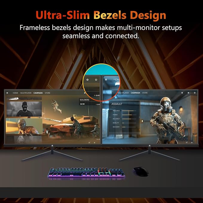 Z-Edge 24.5 inch 240Hz 165Hz 144Hz Gaming Monitor, FHD 1080p, MPRT 1ms