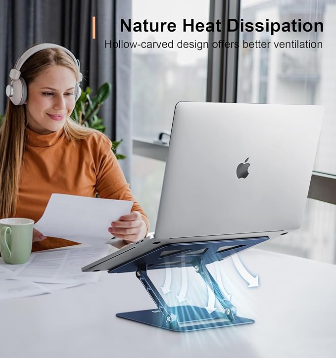 Adjustable Laptop Stand for Desk, Portable Laptop Stand Holder and Riser