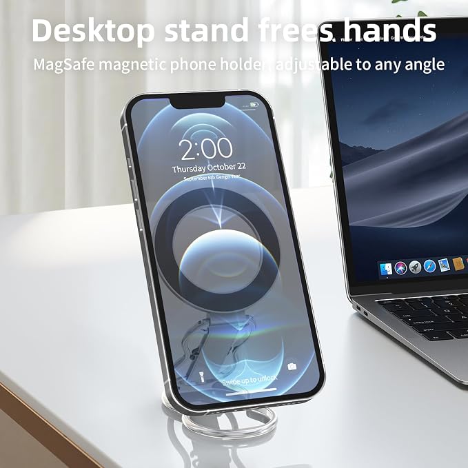 RESPECTED-BRO-Magnetic-Phone-Grip-Stand-with-Finger-Strap, 4-in-1 Magnetic Ring