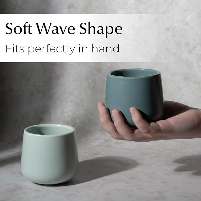 MIAMIO - Ceramic Cup Set of 4, Coffee Mugs - Nami | Coffee Cup Set / Ceramic