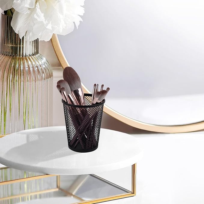 Desk Pencil Pen Holder, Wire Mesh Pen Cup Holder