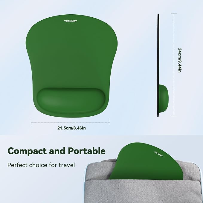 TECKNET 2 Pack Mouse Pad with Wrist Support, Ergonomic Gaming Mouse Pad Pain