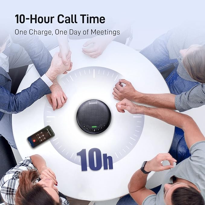 EMEET Conference Speaker and Microphone w/8 Mics, 360° Voice Pickup, Noise