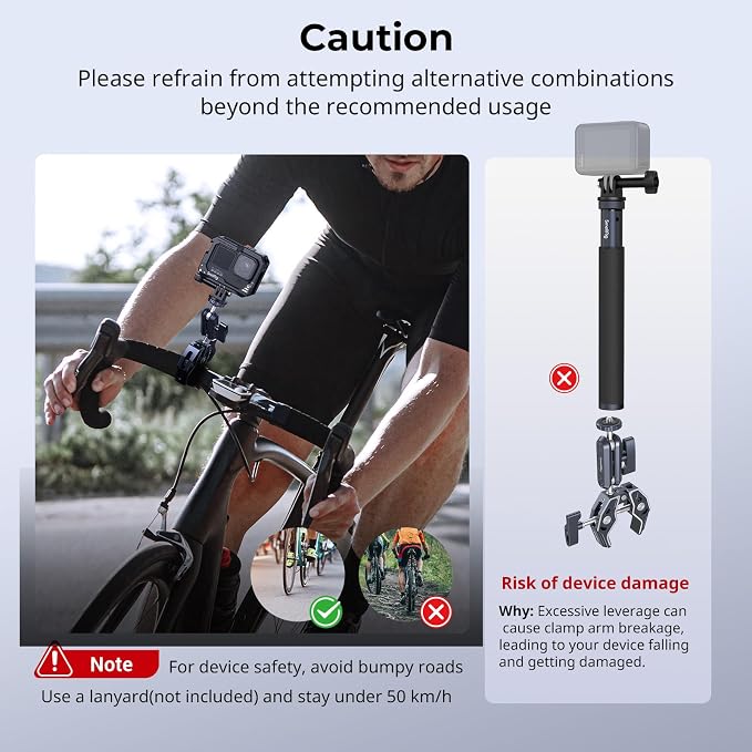 SMALLRIG Camera Mount Clamp 2-Pack, Ballhead Magic Arm
