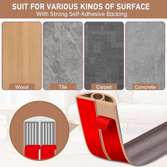 Floor Cord Cover Self Adhesive Cord Hider Floor Extension Cord Covers