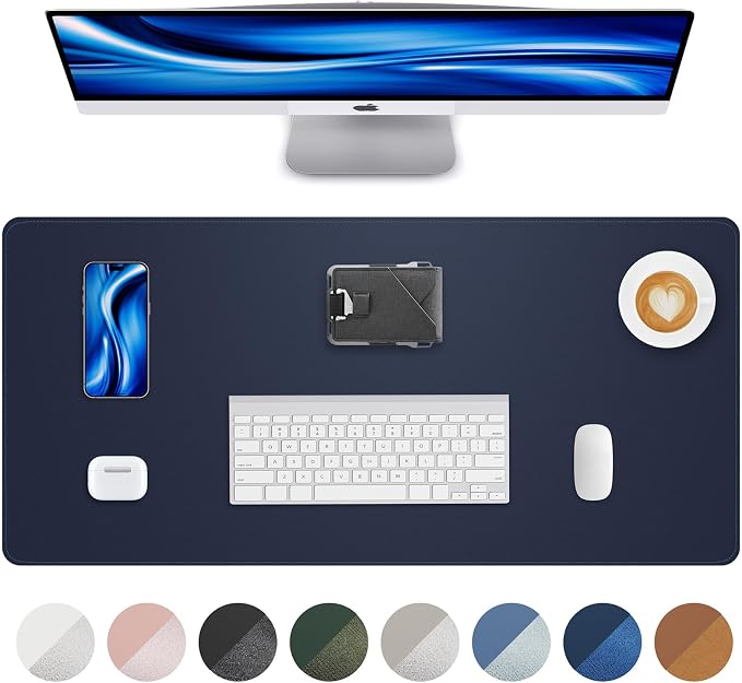 Non-Slip Desk Pad, Mouse Pad, Waterproof PVC Leather Desk Table Protector