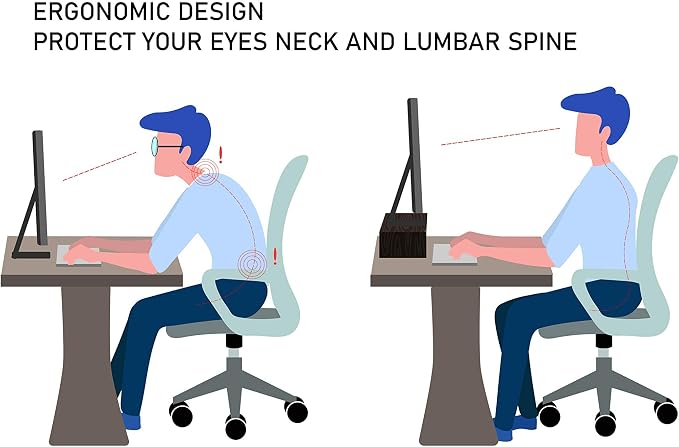 SAMDI Wooden Computer Monitor Stand, Desktop Accessories, Laptop Stand