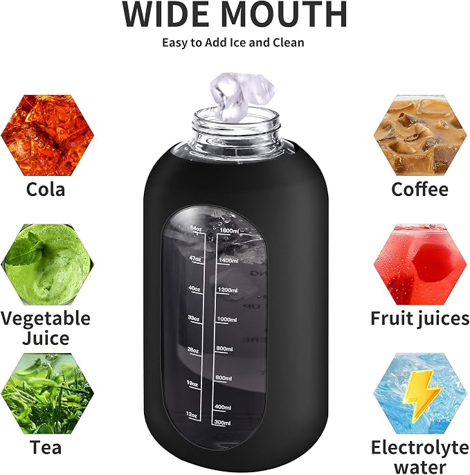 CIVAGO 64 oz Glass Water Bottle