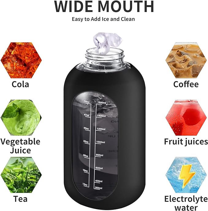 CIVAGO 64 oz Glass Water Bottle