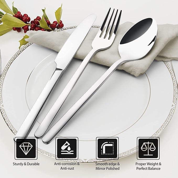 Silverware Set, 20 Piece Flatware Cutlery Set
