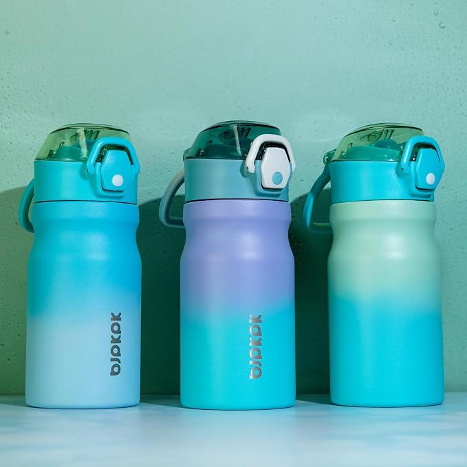 BJPKPK 14 oz Insulated Water Bottle, Stainless Steel Flask | Leak Proof Locking