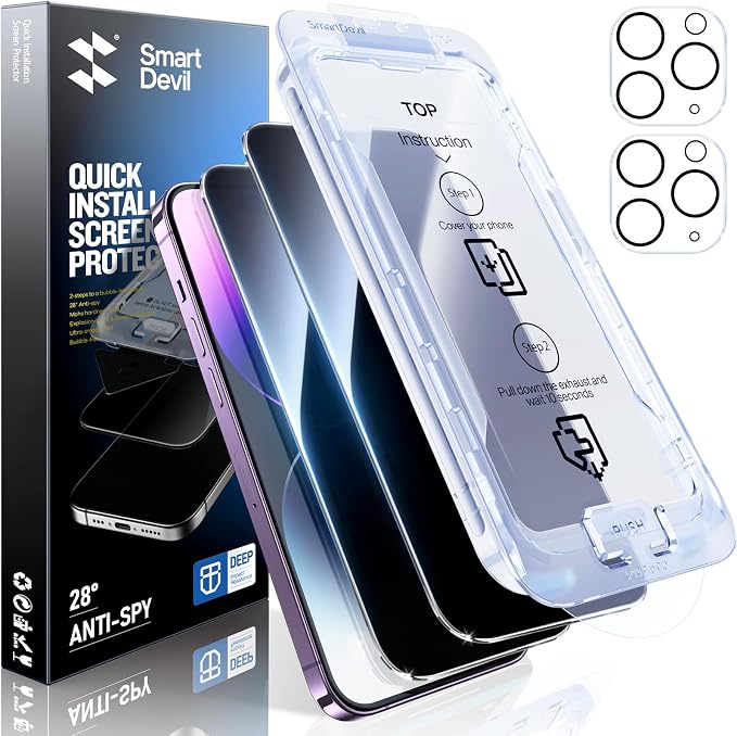 SMARTDEVIL 2+2Pack Privacy Screen Protector