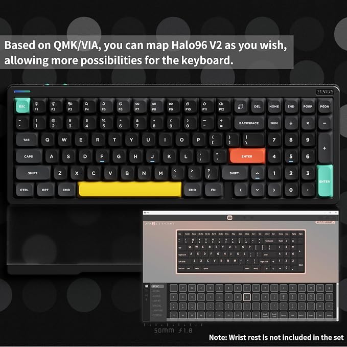 nuphy Halo96 V2 Wireless Mechanical Keyboard, 96% Hot Swappable, 99 Keys RGB