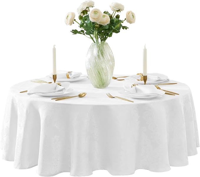 Newbridge Barcelona Luxury Damask Fabric Napkins, 100% Polyester, No Iron