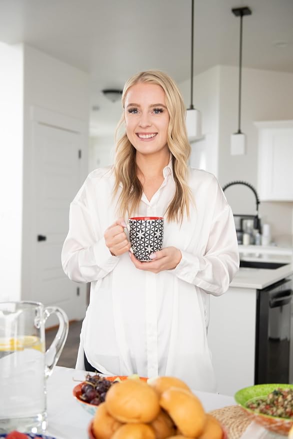 Annovero Large Coffee Mug Set of 6