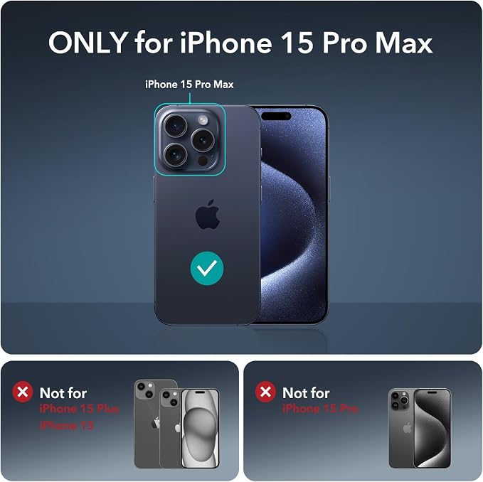 ESR 3+1 Pack for iPhone 15 Pro Max Screen Protector, Full Coverage Ultra-tough