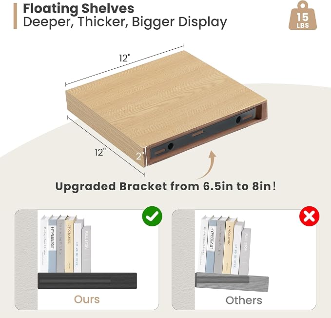 12 Inch Deep Floating Shelves