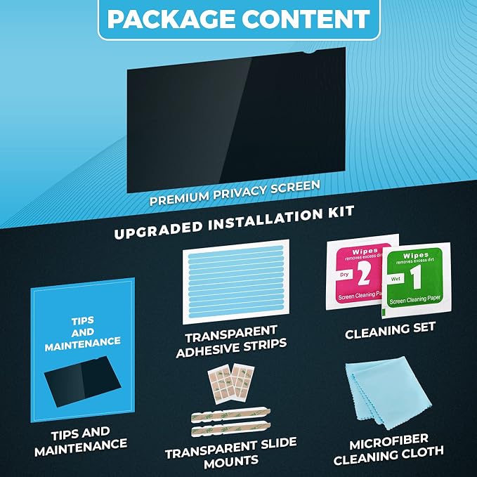 Premium Privacy Screen Filter for 24 Inches Desktop Computer Widescreen Monitor