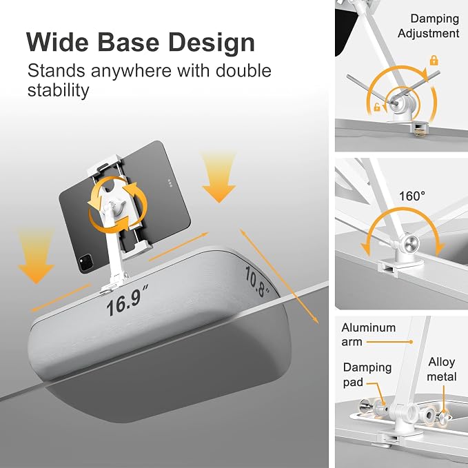 Tablet Stand Pillow with Snack Bowl, iPad Lap Holder