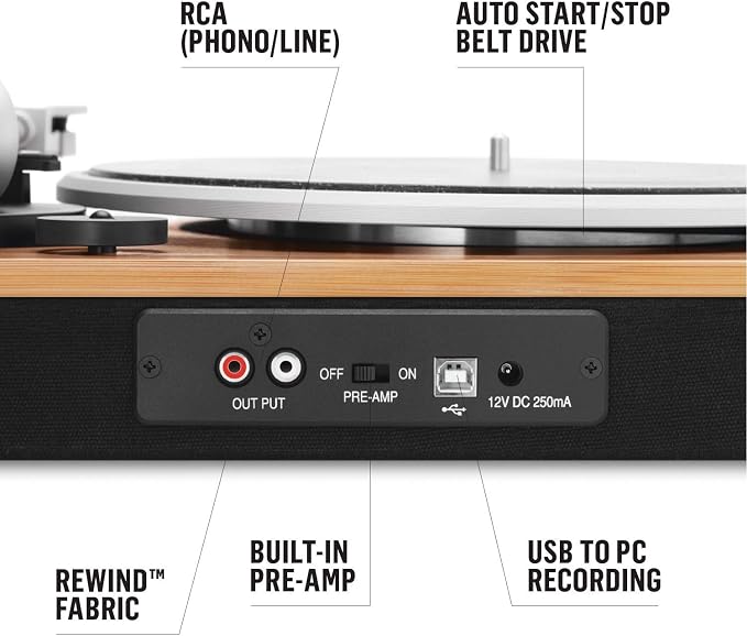 House of Marley Stir It Up Wireless Turntable: Vinyl Record Player