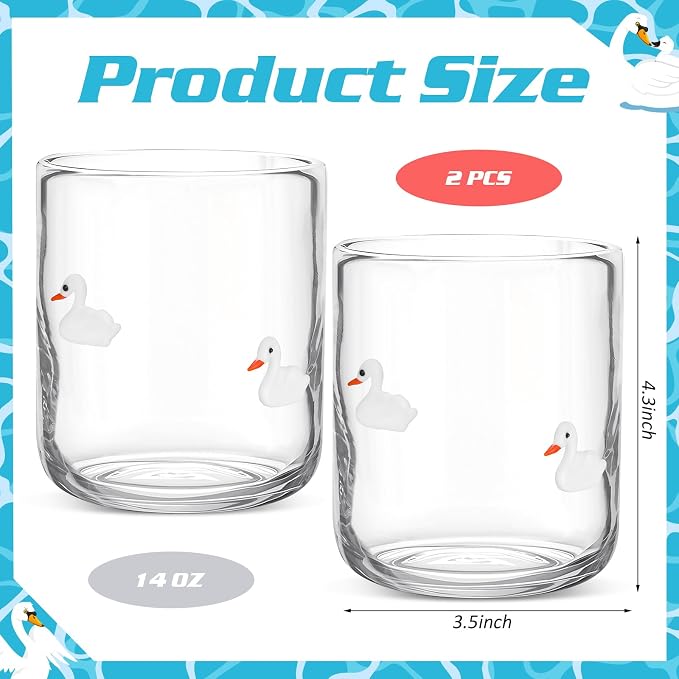SiliFine Icon Juice Glasses, 14oz Stemless Wine Drinking Juice Glass Cup