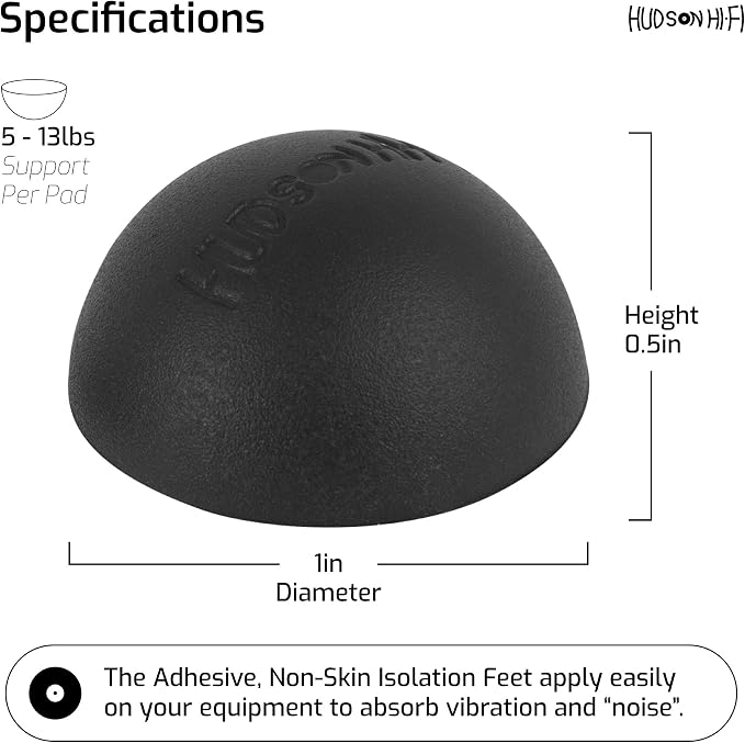1" Platinum Silicone Speaker Isolation Pads