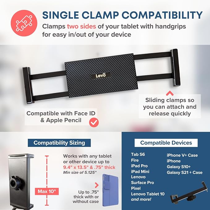 LEVO Adjustable Tablet & Phone Floor Stand