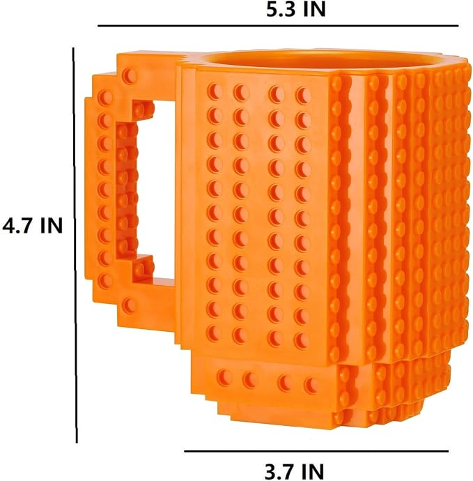 DEEXITO Build on Brick Coffee Mugs, Creative DIY Kids Party Cups