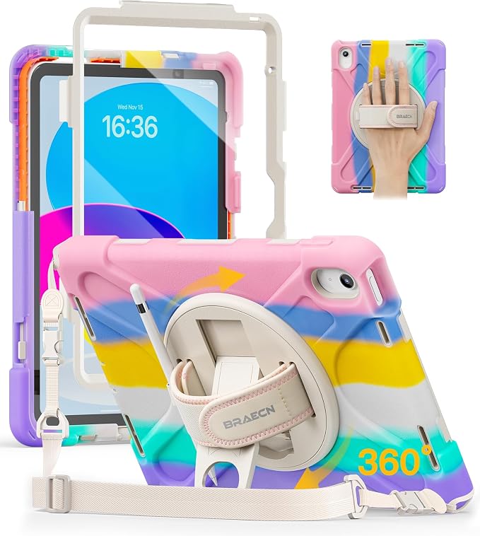 BRAECN for iPad 11th/10th Generation case 11/10.9 inch 2025/2022 Heavy Duty