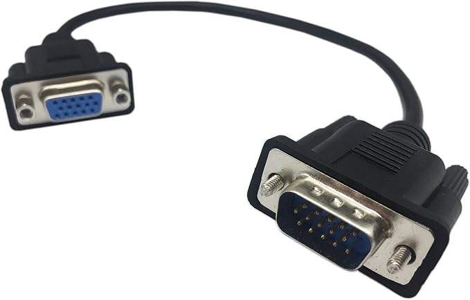 CERRXIAN 1ft VGA SVGA 15 Pin HD15 Male to Female Adapter Video Monitor