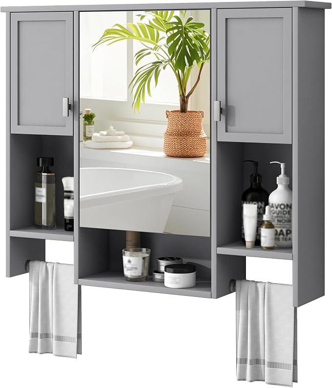 Bathroom Medicine Cabinet, Wall Mounted Bathroom Storage Cabinet
