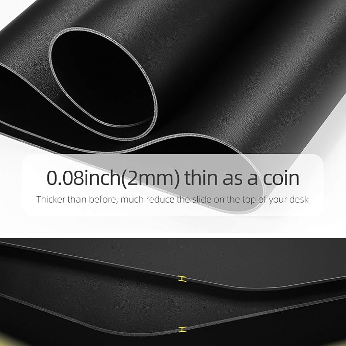 YSAGi Desk Pad, Desk Mat, 31.5" x 15.7" Laptop Leather Desk Pad Protector