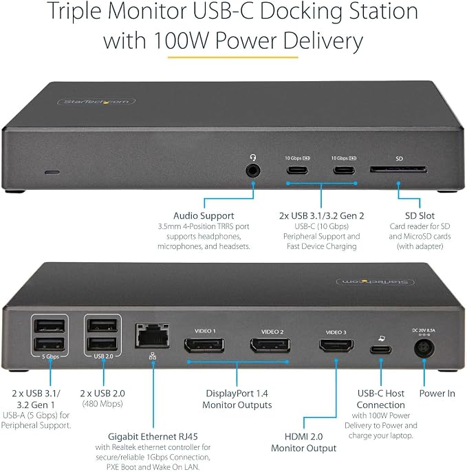 StarTech.com USB C Dock
