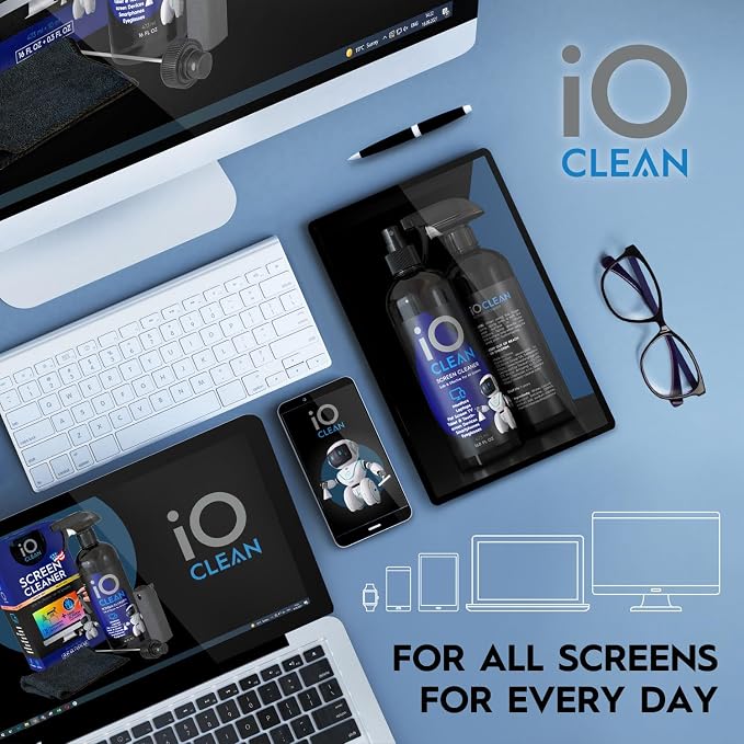 Eyeglass Lens Cleaner – Kit for Glasses, Touchscreens, Computer Monitors