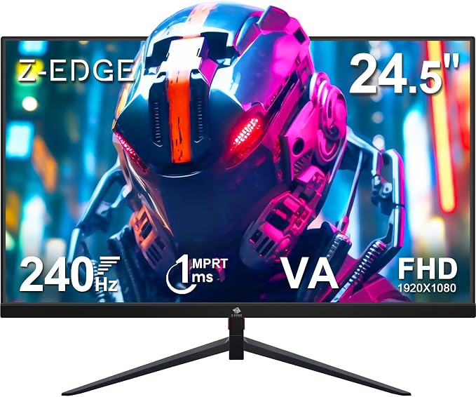 Z-Edge 24.5 inch 240Hz 165Hz 144Hz Gaming Monitor, FHD 1080p, MPRT 1ms