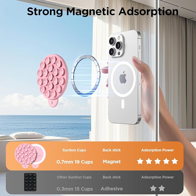Magnetic Suction Cup Phone Mount