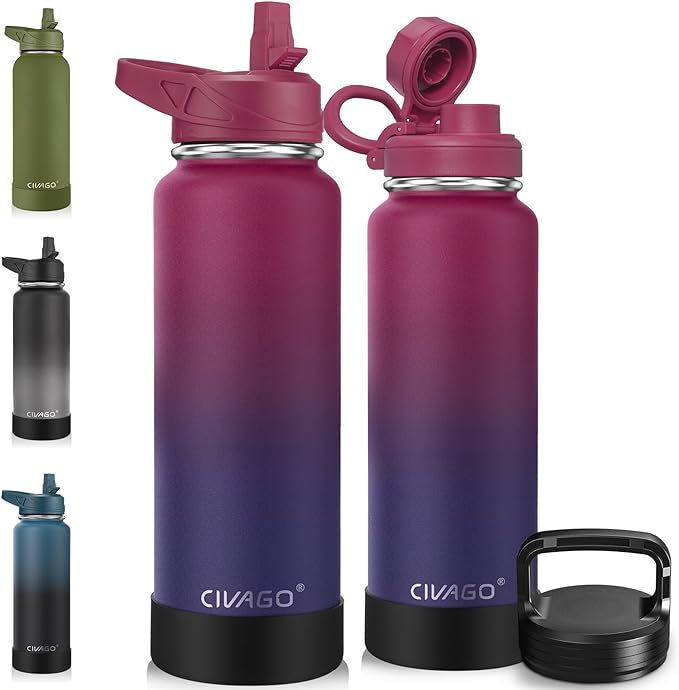 CIVAGO 40 oz Insulated Stainless Steel Water Bottle