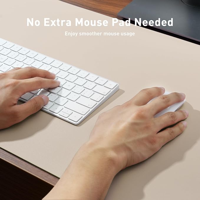 Aothia Large PU Leather Desk Pad Protector – Non-Slip Mouse Pad & Writing Mat