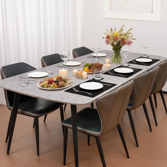 Vinyl Placemats Set of 4, Dual Sided Place Mats