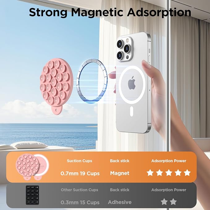 Magnetic Suction Cup Phone Mount