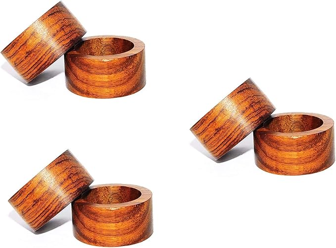 Napkin Rings for Dining Table, Classic Farmhouse Style, Holiday and Party Decor